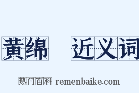 黄绵襖近义词是什么意思的图片